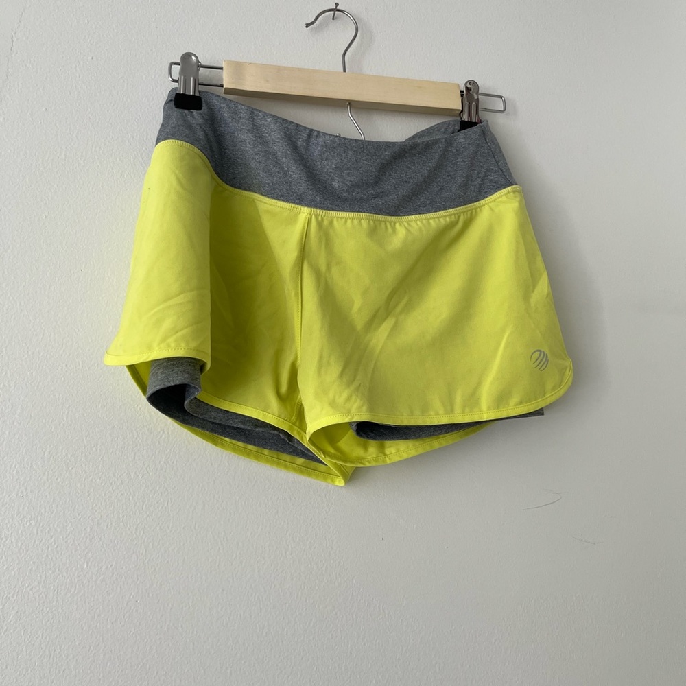 Yellow running shorts
